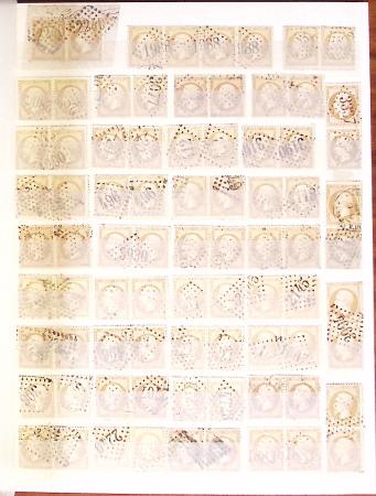 1849-1877, Lot de France classique, en quantité multiples,