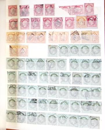 1849-1877, Lot de France classique, en quantité multiples,
