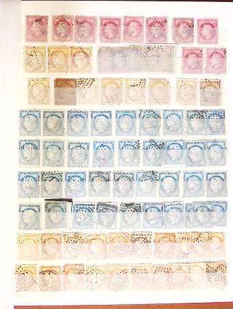 1849-1877, Lot de France classique, en quantité multiples,