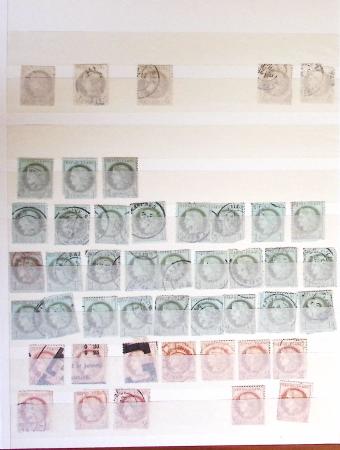 1849-1877, Lot de France classique, en quantité multiples,