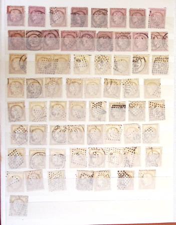 1849-1877, Lot de France classique, en quantité multiples,