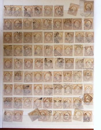 1849-1877, Lot de France classique, en quantité multiples,