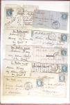 1849-1870, Lot de lettres classiques avec section de