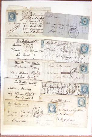 1849-1870, Lot de lettres classiques avec section de