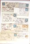 1849-1870, Lot de lettres classiques avec section de
