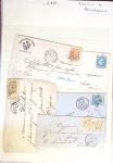 1849-1870, Lot de lettres classiques avec section de