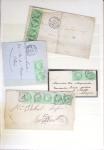 1849-1870, Lot de lettres classiques avec section de