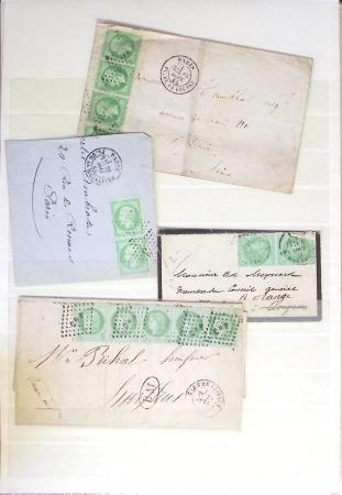 1849-1870, Lot de lettres classiques avec section de