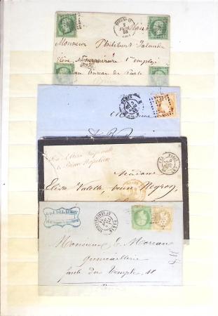 1849-1870, Lot de lettres classiques avec section de