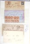 1849-1870, Lot de lettres classiques avec section de