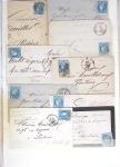 1849-1870, Lot de lettres classiques avec section de