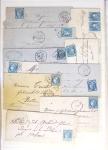 1849-1870, Lot de lettres classiques avec section de