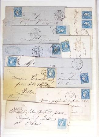 1849-1870, Lot de lettres classiques avec section de