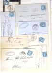 1849-1870, Lot de lettres classiques avec section de