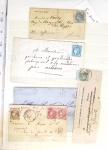 1849-1870, Lot de lettres classiques avec section de