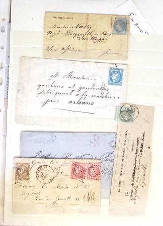 1849-1870, Lot de lettres classiques avec section de