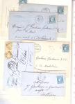 1849-1870, Lot de lettres classiques avec section de