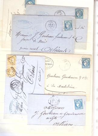 1849-1870, Lot de lettres classiques avec section de