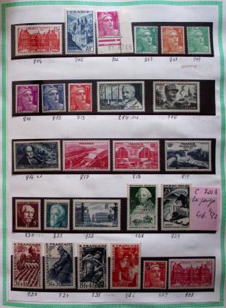 1944-2007, Stock de faciale de France par multiples