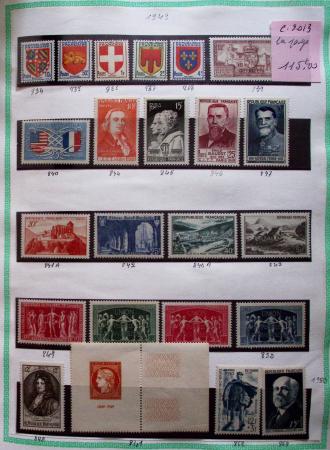 1944-2007, Stock de faciale de France par multiples