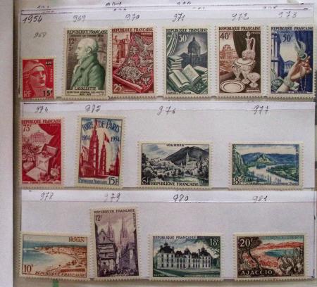 1944-2007, Stock de faciale de France par multiples