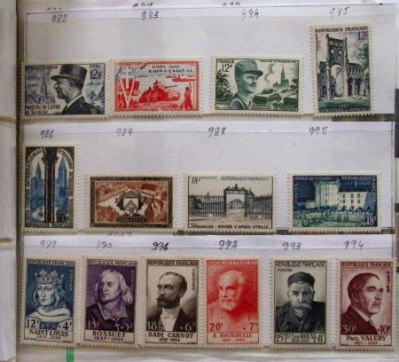 1944-2007, Stock de faciale de France par multiples