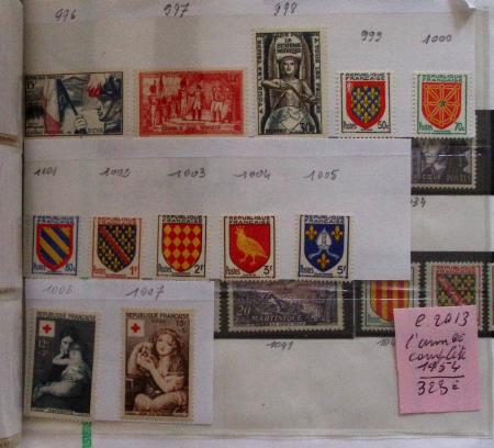 1944-2007, Stock de faciale de France par multiples