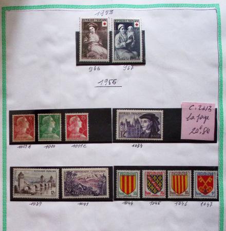 1944-2007, Stock de faciale de France par multiples