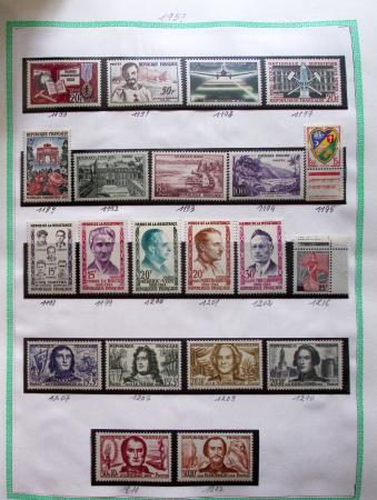 1944-2007, Stock de faciale de France par multiples