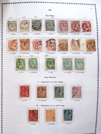 1849-2008, Belle collection d'oblitérés en six albums,