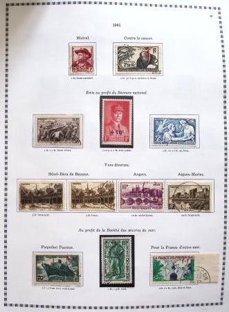 1849-2008, Belle collection d'oblitérés en six albums,