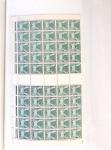 1938-51, Stock de neufs en morceaux de feuilles et