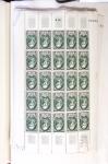 1938-51, Stock de neufs en morceaux de feuilles et