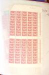 1938-51, Stock de neufs en morceaux de feuilles et