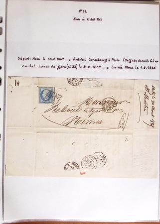 1860-1900 Histoire postale, ensemble de diverses lettres