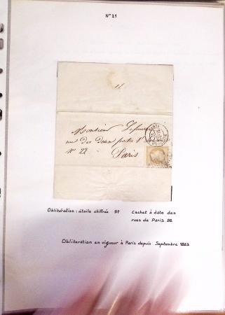 1860-1900 Histoire postale, ensemble de diverses lettres