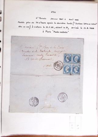 1860-1900 Histoire postale, ensemble de diverses lettres