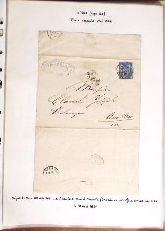 1860-1900 Histoire postale, ensemble de diverses lettres