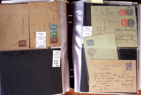 1900-40 Collection d'entiers postaux avec de jolies