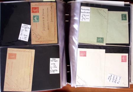 1900-40 Collection d'entiers postaux avec de jolies
