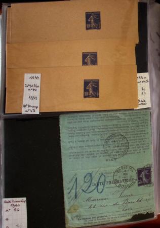 1900-40 Collection d'entiers postaux avec de jolies