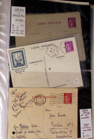 1900-40 Collection d'entiers postaux avec de jolies