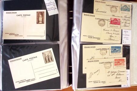 1900-40 Collection d'entiers postaux avec de jolies