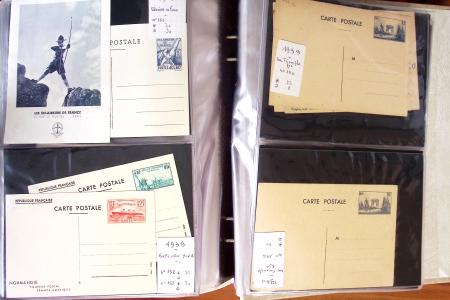 1900-40 Collection d'entiers postaux avec de jolies