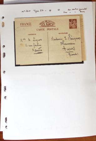 1900-40 Collection d'entiers postaux avec de jolies