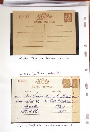 1900-40 Collection d'entiers postaux avec de jolies