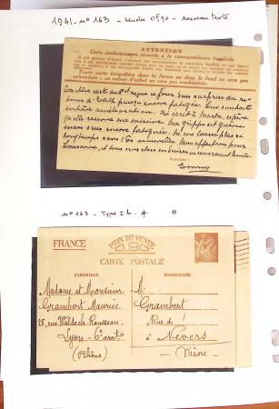 1900-40 Collection d'entiers postaux avec de jolies