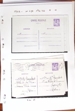 1900-40 Collection d'entiers postaux avec de jolies
