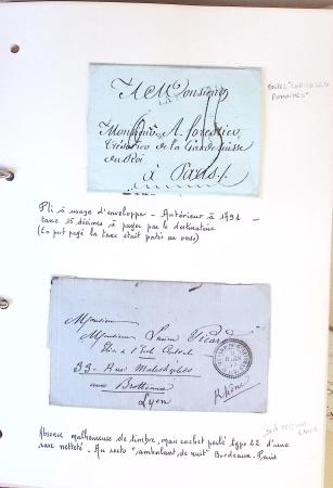 1790-1930, Lot de lettres en cinq classeurs avec une