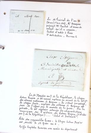 1790-1930, Lot de lettres en cinq classeurs avec une